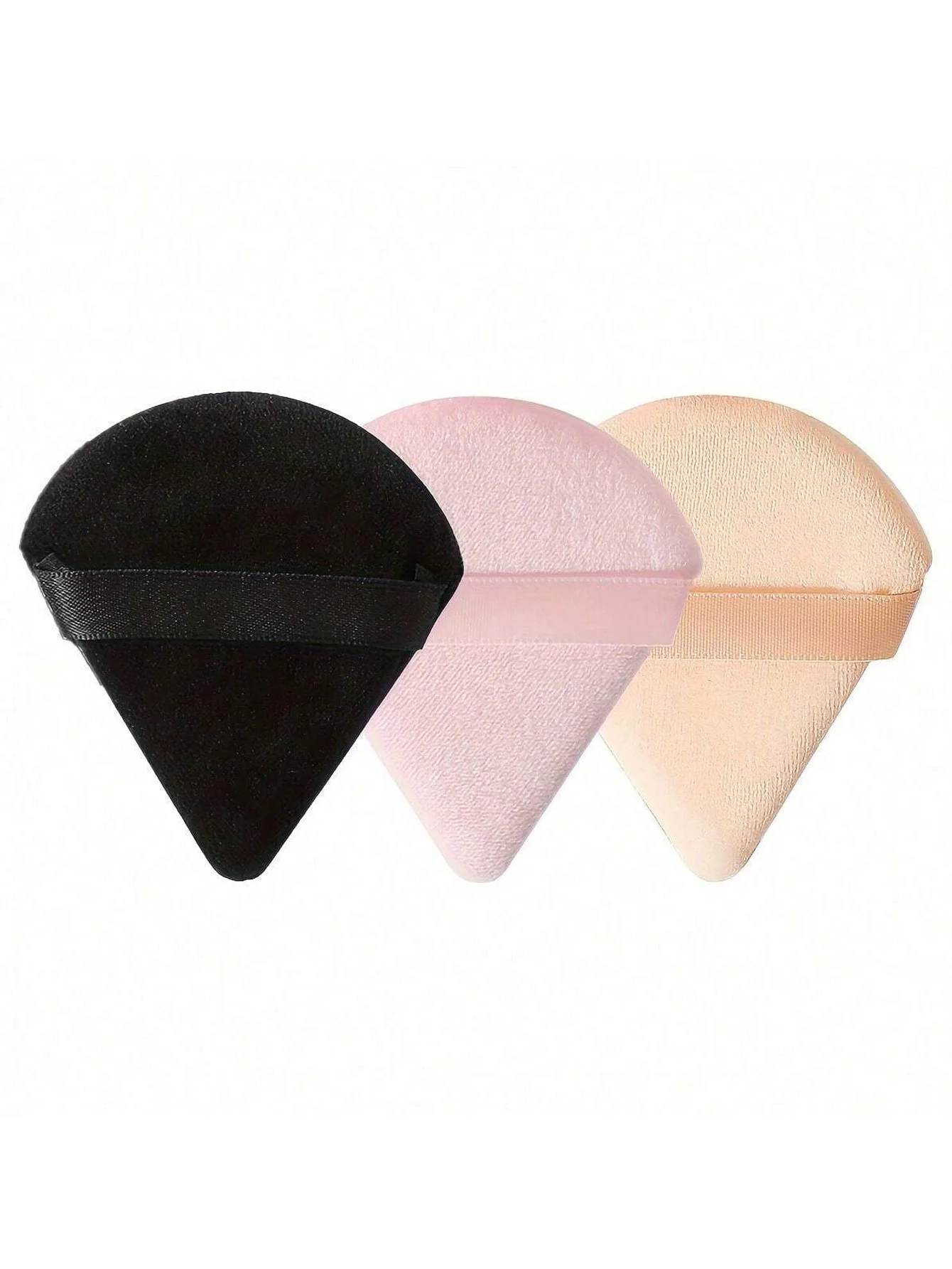 1Pcs/3Pcs Triangular Powder Puff Setting Powder Makeup Sponge Fan-Shaped Powder Compact Finger Cushion Puff