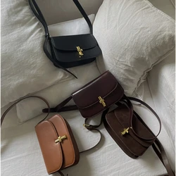 Jenny & Dave Bolsa de couro genuíno para mulheres, mini bolsa de couro, camurça retrô, sela axilar, crossbody