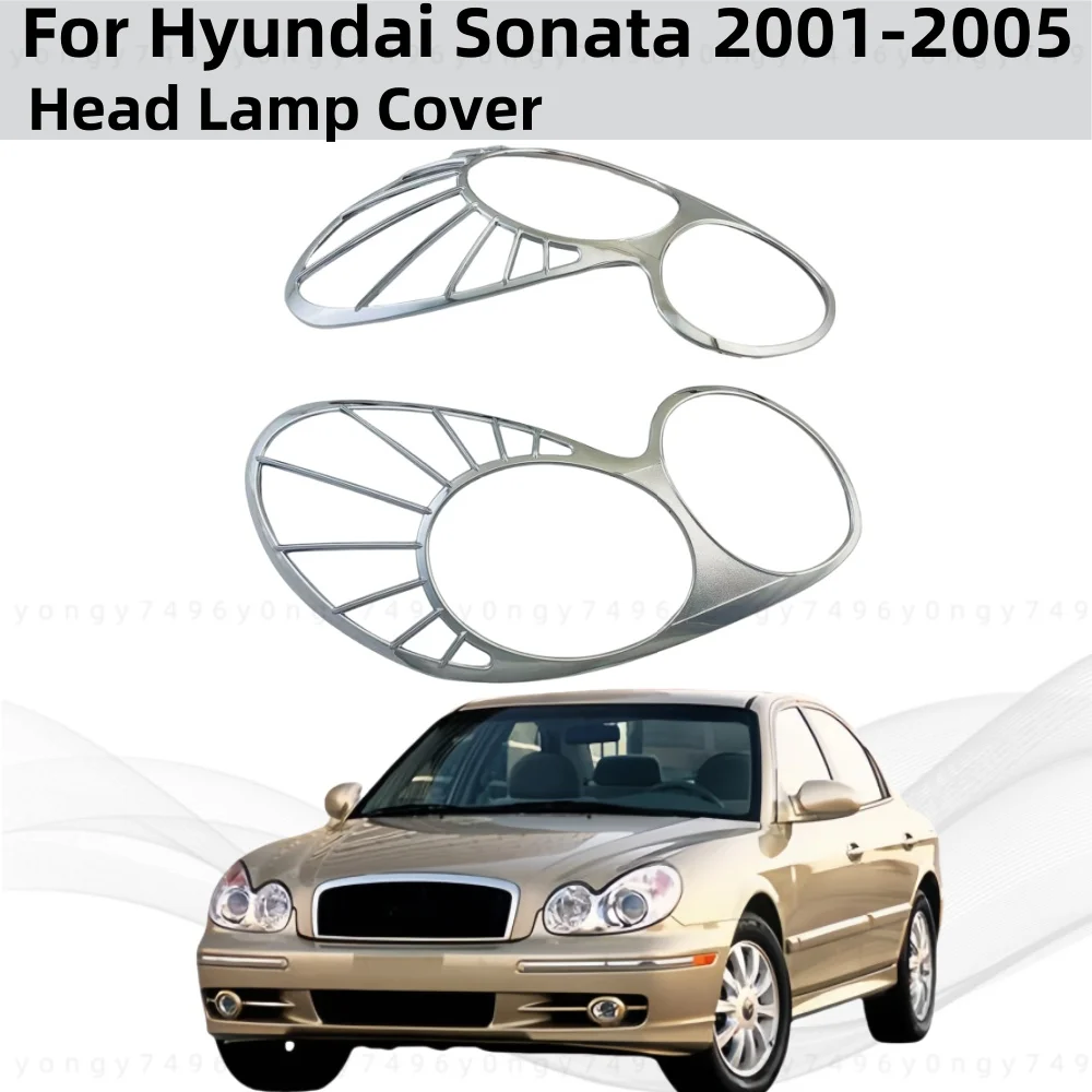 

ABS Chrome Car Accessories Plated Tail Lamp Cover Trim Paste Style For Hyundai Sonata 2001 2002 2003 2004 2005 Head light Cover