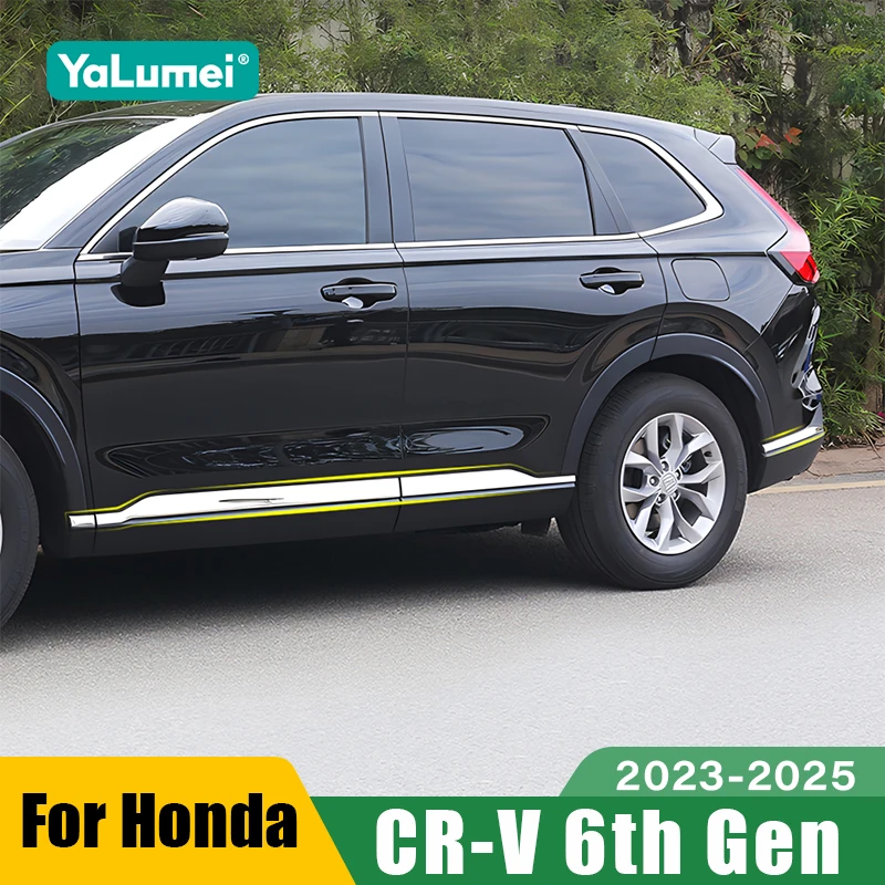 

For Honda CR-V CRV 6th Gen 2023 2024 2025 Hybrid Car Side Skirt Cover Side Body Door Trim Strips Accessories