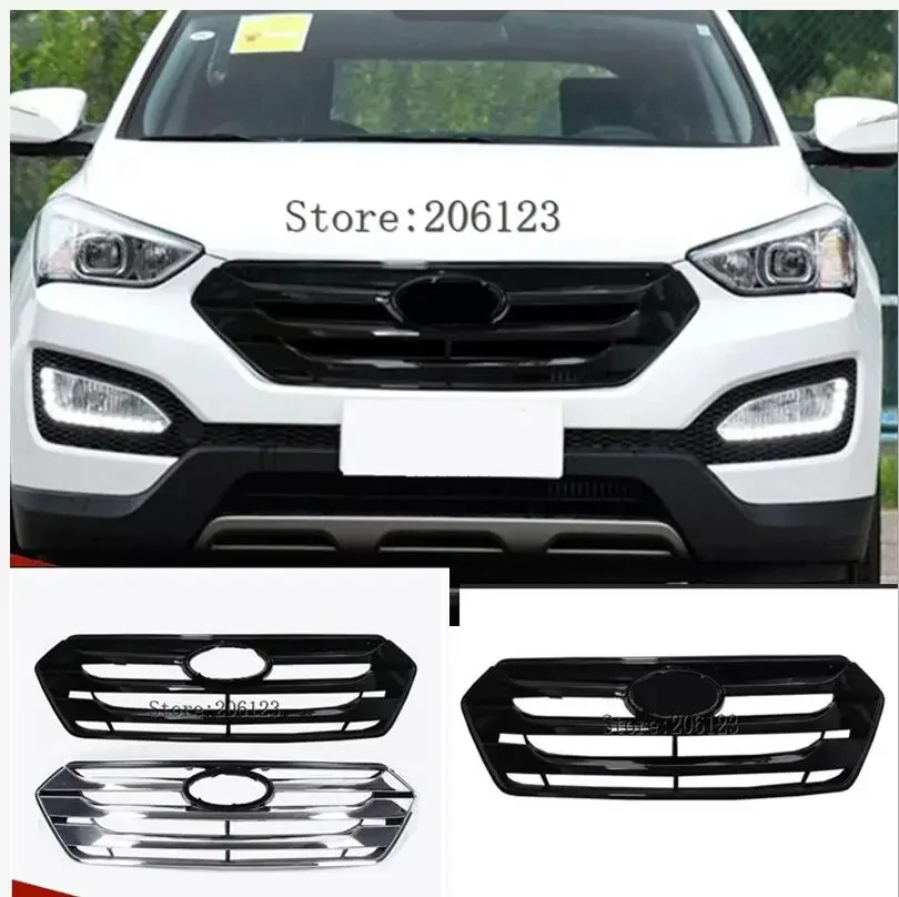 

Передняя решетка для автомобиля, решетка для HYUNDAI SANTA FE SPORT IX45, с накладкой, 2013- 2017