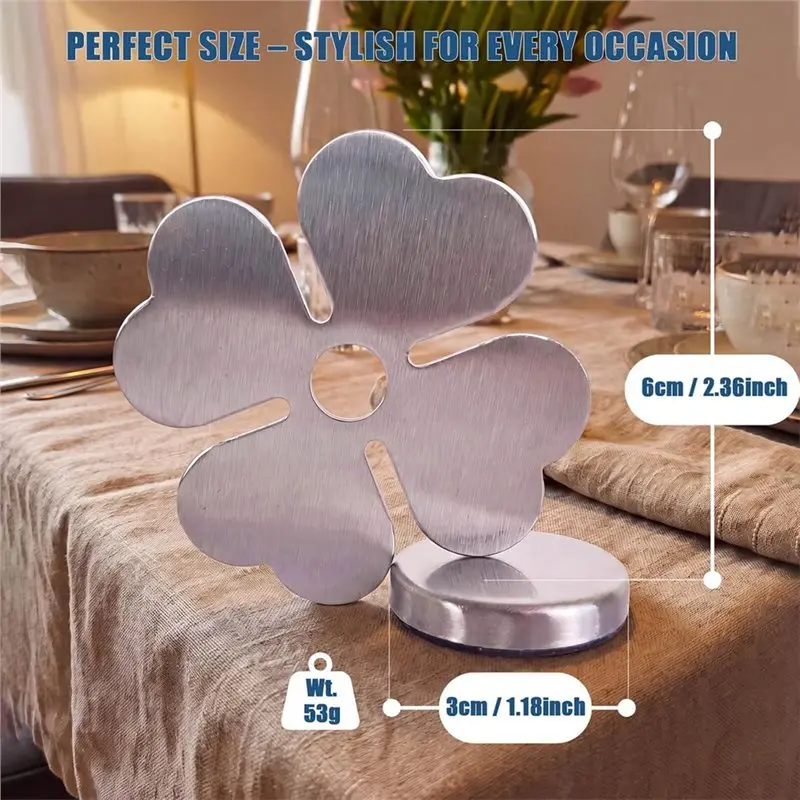AB42-Tablecloth Clips Stainless Steel Flower Tablecloth Decorative Heavy Duty Fabric Hold Down Weights