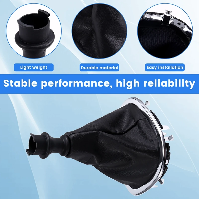 Car Shift Knob Dustproof Boot Gear Lever PU Leather Protective Cover For Renault Trafic III Opel Vivaro Fiat Talento