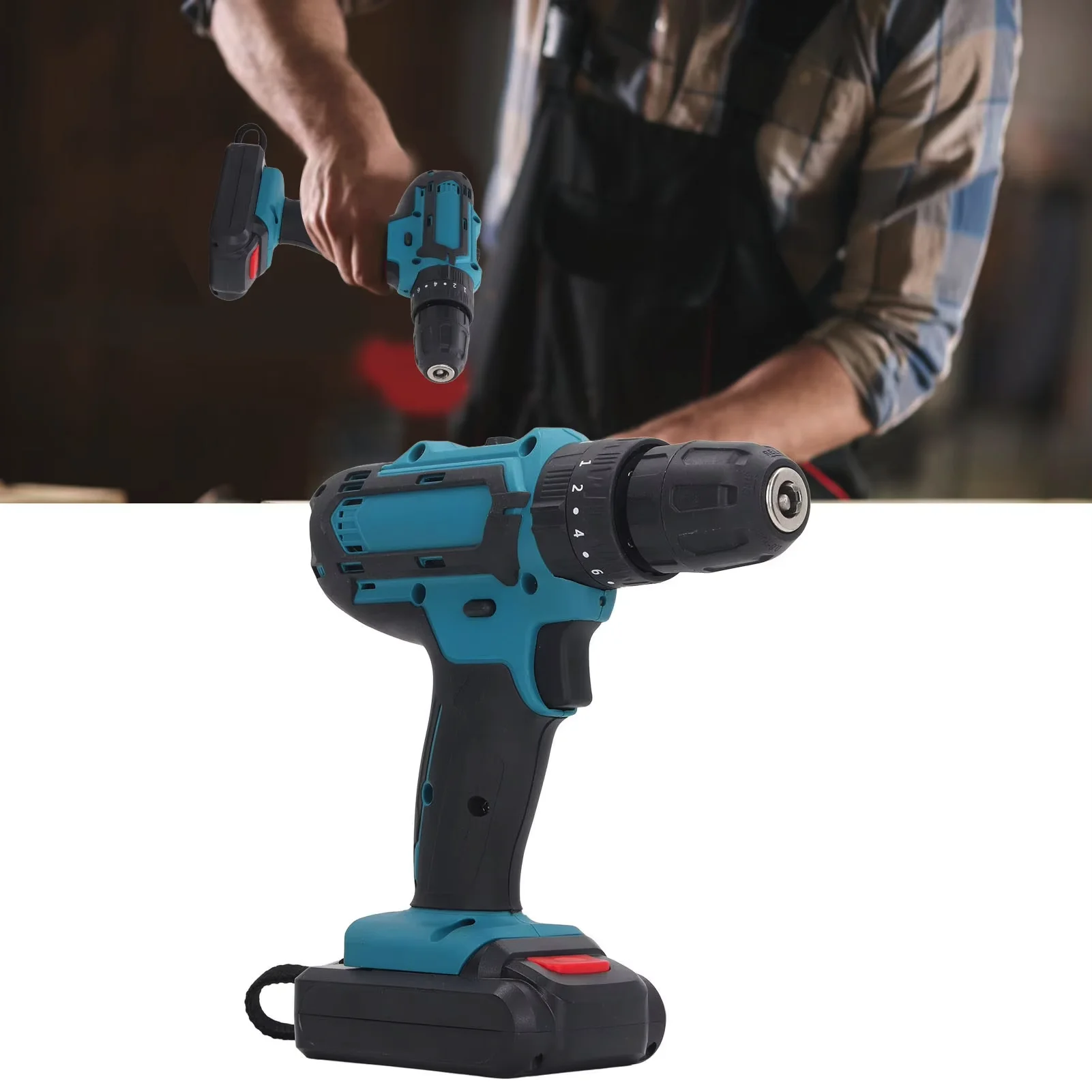 Electric impact hand drill screwdriver lithium battery drill multi-function two-speed lithium battery charging drill