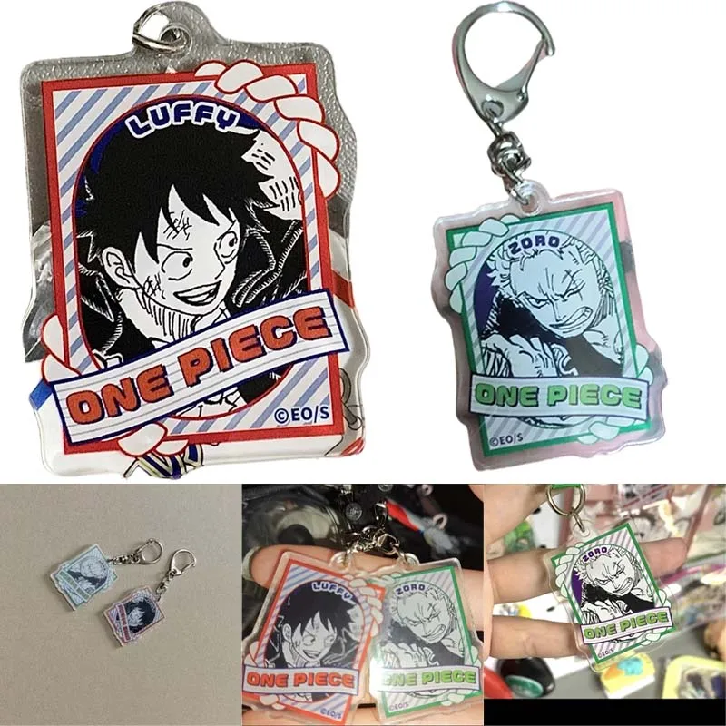 

ONE PIECE Luffy Fashion Keychain Cartoon Anime Series Acrylic Keychain Creative Pendant Car Jewelry Key Ring Gifts Accessories