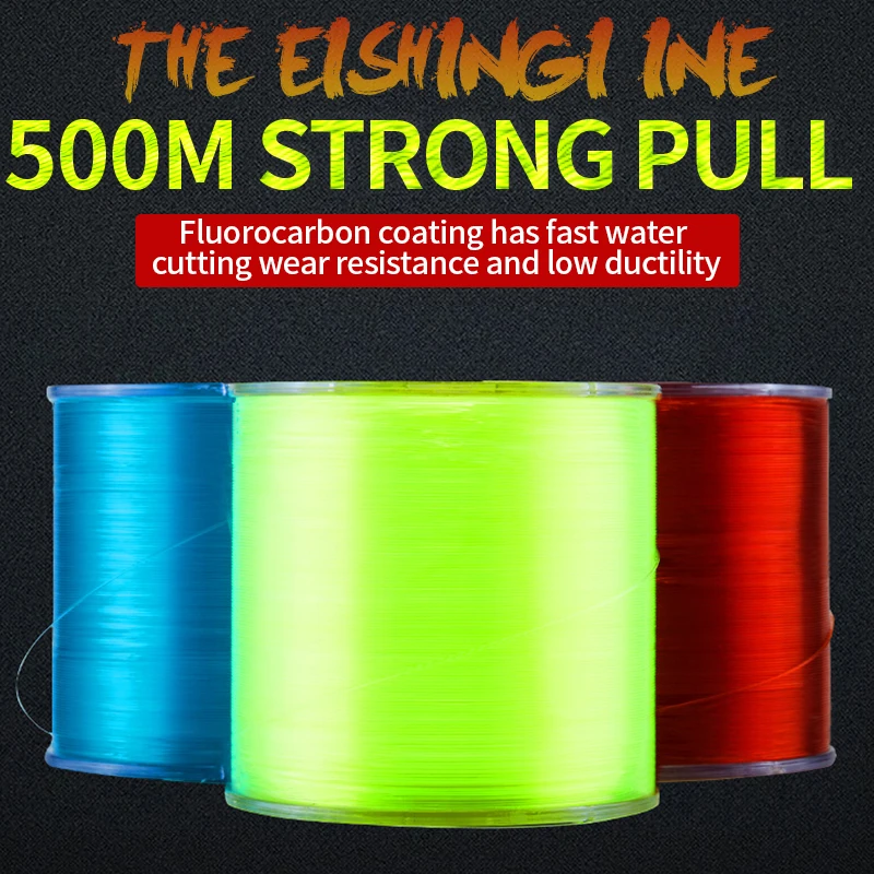 Brand New 500m Nylon Fishing Line Super Strong 100m Japan Brand Fishing Line Nylon 2LB - 40LB 7 Colors Monofilament Main Line