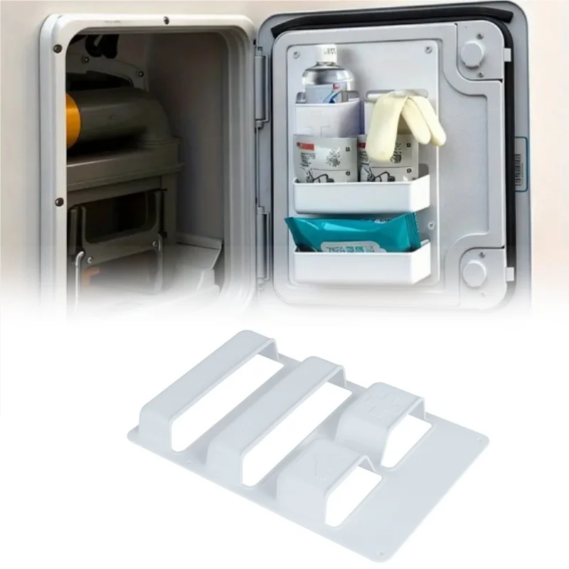 RV Caravan Toilet Sewage Compartment Door Storage Box Space-Saving Door Storage Shelf Organiser Motorhome Accessories