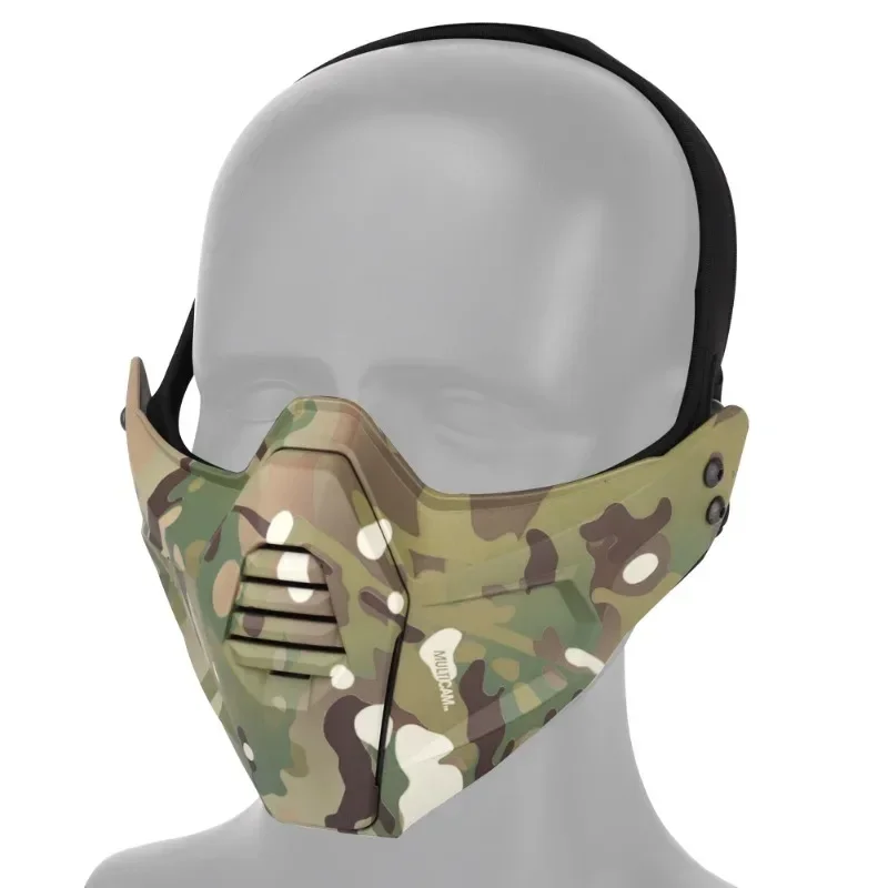 Tactical Split Type Half Face Mask CS Wargame Airsoft Hunting Paintball Shooting Protective Accesories Outdoor Sports Equipment