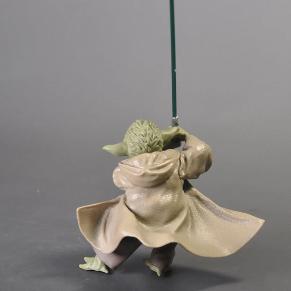 Disney film gwiazda kreskówki wojny mandaloriański mistrz YODA z mieczem zabawki figurki akcji kolekcja modeli akcesoria dekoracja na biurko