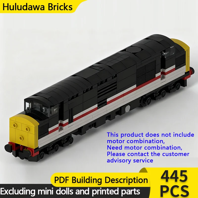 

City Car Model MOC Building Bricks Class 37 Diesel Locomotive Train Modular Technology Gifts Holiday Assemble Children Toys Suit