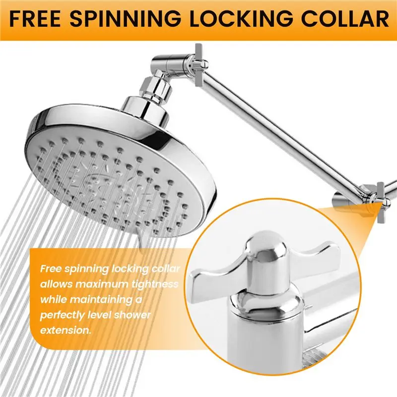 KYCOR-Shower Extension, Extender,Adjustable Height Shower Head ,Brass Shower Head Extension ,High Polished Chrome