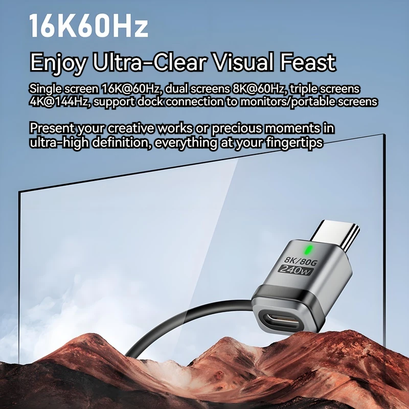 Adapter USB Typu C 240W Szybkie Ładowanie Adaptador Transfer Danych OTG Złącze USBC Do Telefonu Ipad Tablet Kabo Konwerter USB Typu C — zdjęcie 7