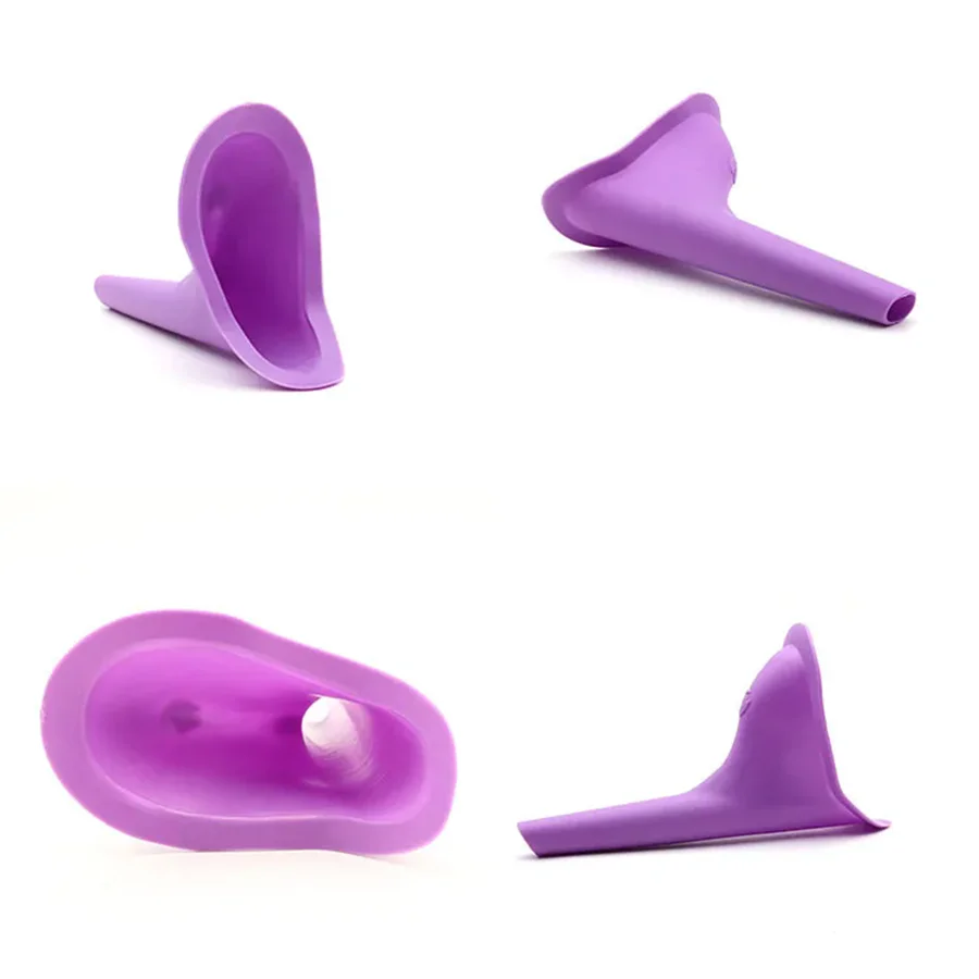 Reusable Silicone Urinal Portable Easy to Clean Foldable Women Pee Funnel Outdoor Travel Stand Up Pee Device for Pregnant Woman