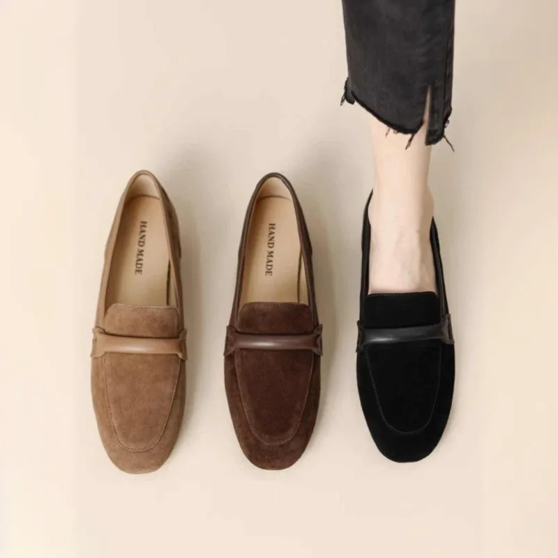 

Classic Womens Shoes Retro Luxury Soft Leather Loafers for Woman Fashion Round Head Casual Shoes Designer Shoes Zapatos De Mujer