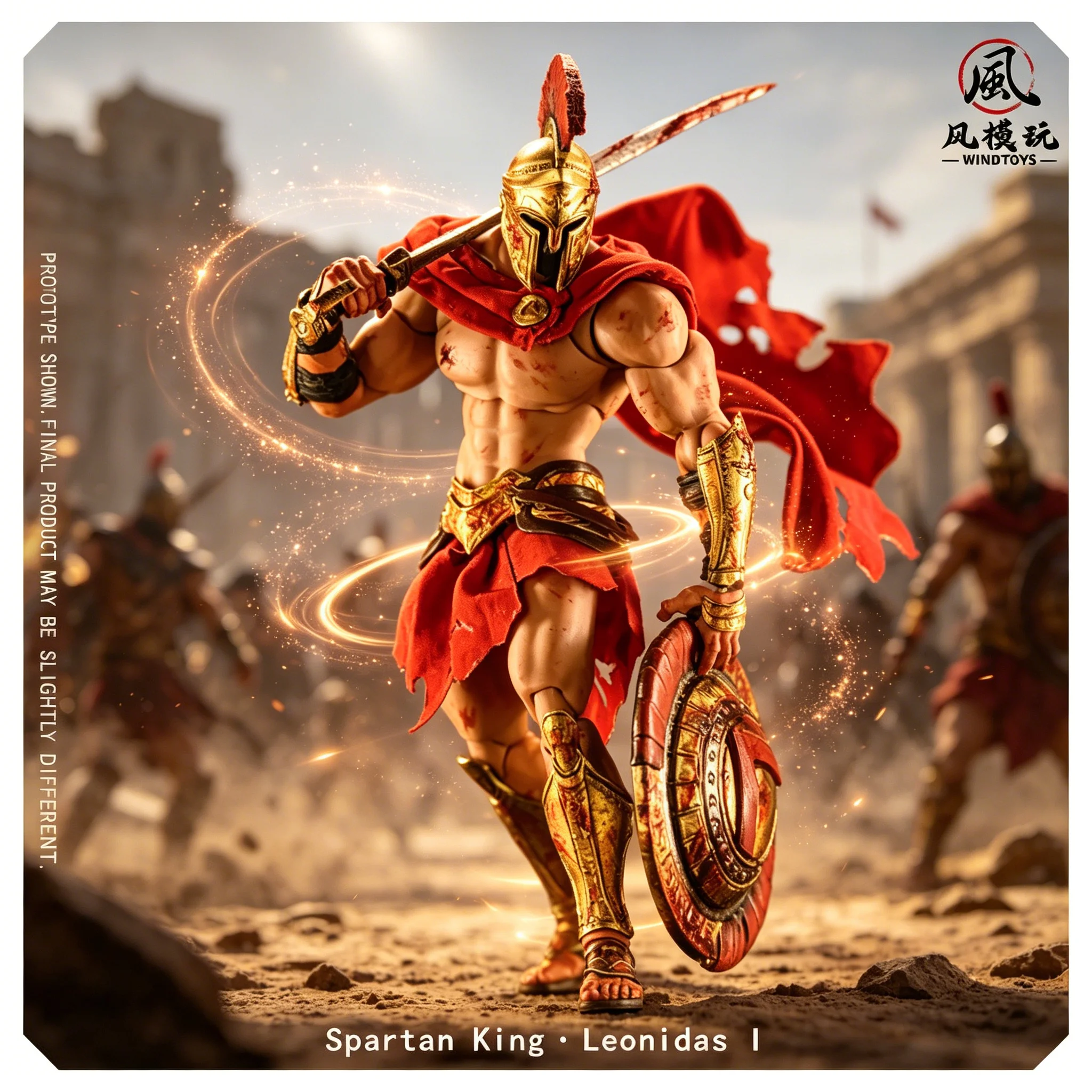 FMW004 Eternal War Soul Figura de Ação Rei Leônidas Espartano Escala 1/12 Modelo Anime Brinquedos da Moda Boneco de Mesa Colecionáveis