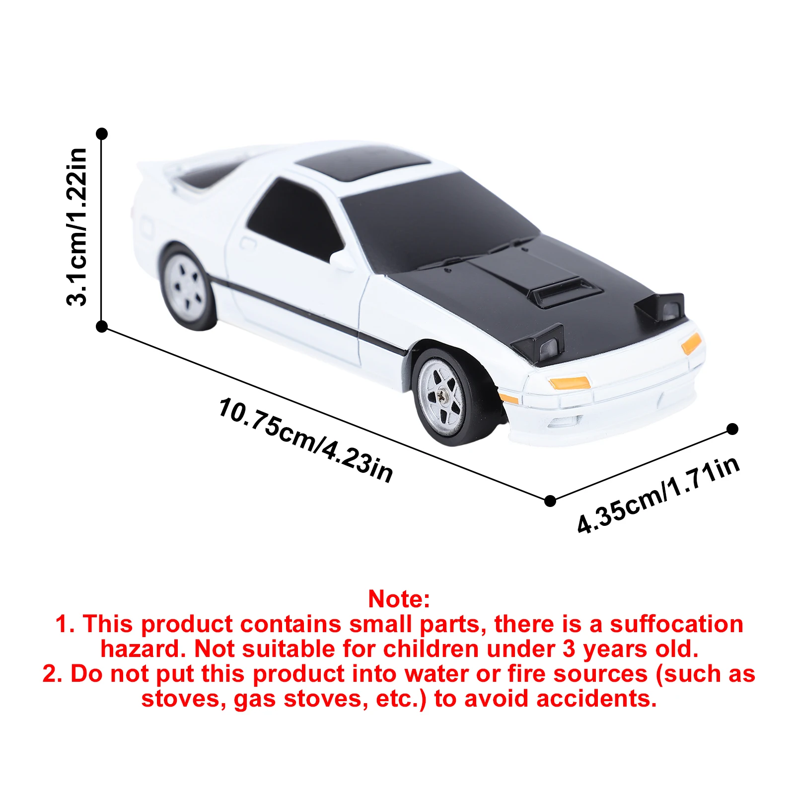 Mini RC Drift Auto 2.4G 4WD Afstandsbediening Raceauto Speelgoed met verwisselbare banden LED Verlichting voor binnen en buiten driften