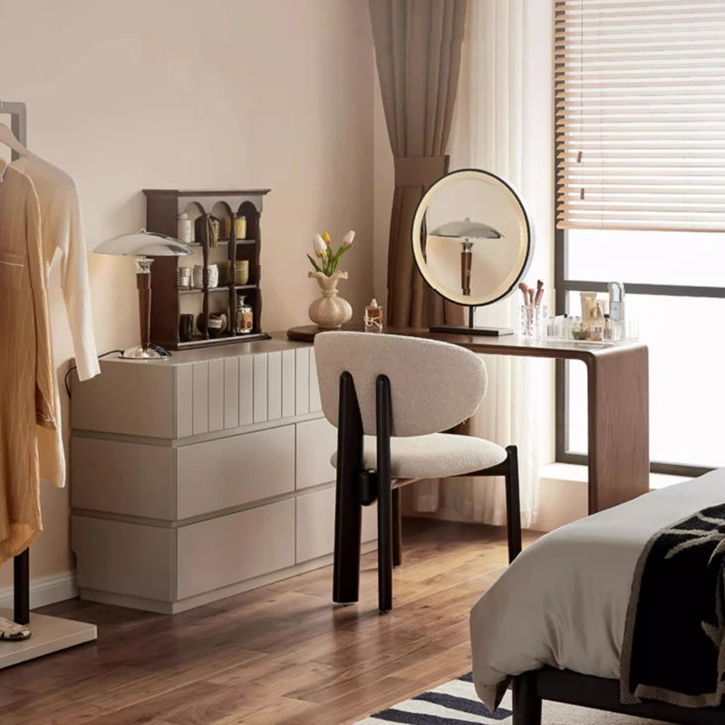 

Modern Living Room Vanity Table Bedroom Storage Cabinet Wood Dressing Table Cosmetics Chair Mesa De Maquillaje Home Furniture