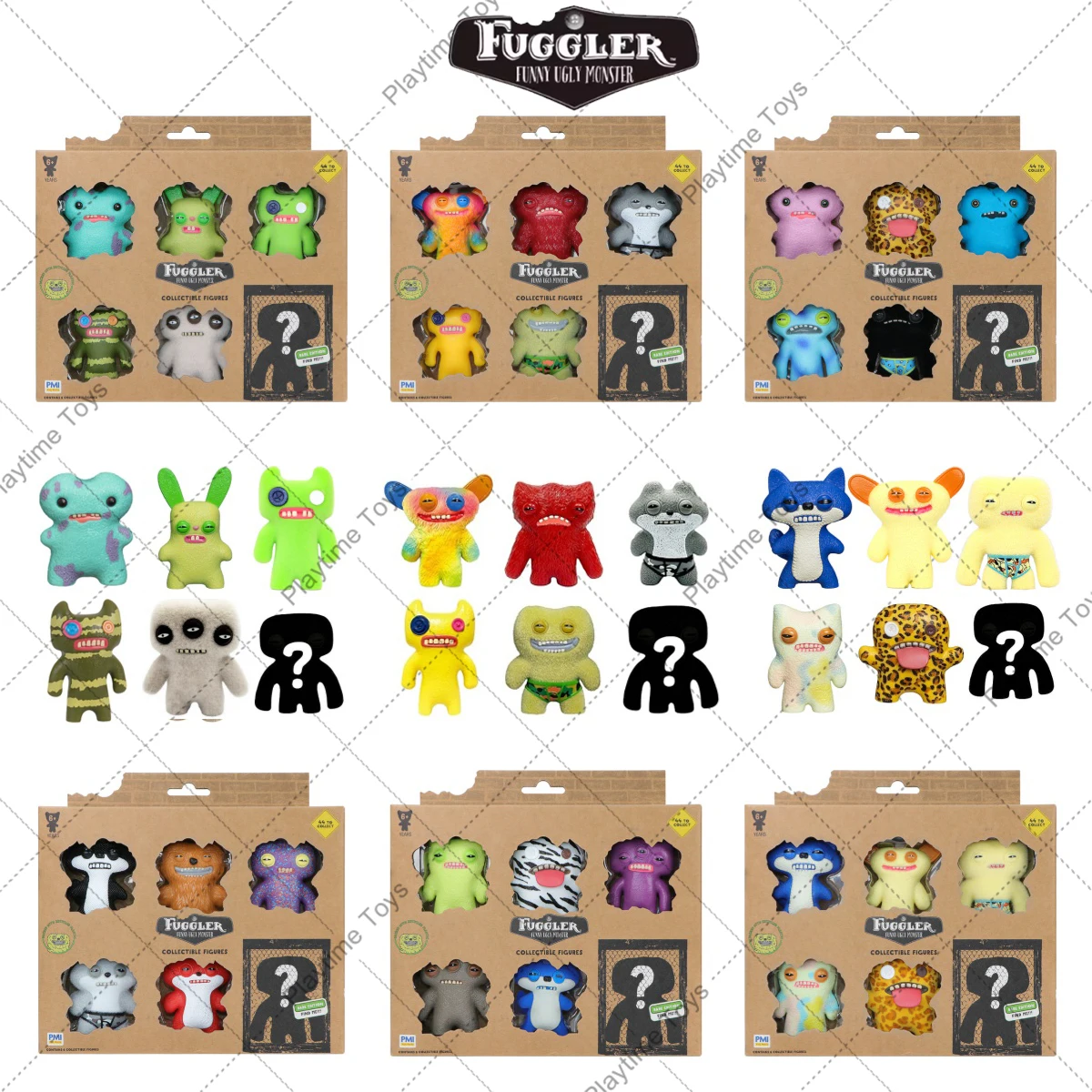 

Fuggler Ugly Monsters 100% Original 6Pcs Blind Box Funny Teeth Monsters Models Toy Set 6.5-8cm Surprise Figure Ornament Gifts