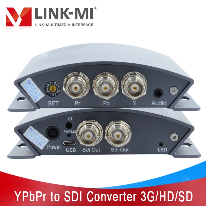 

LINK-MI YPbPr to SDI BNC Converter with DIP Switch 1080p YPbPr signal input and 3G/HD/SD SDI signal outBroadcast SDI Converter