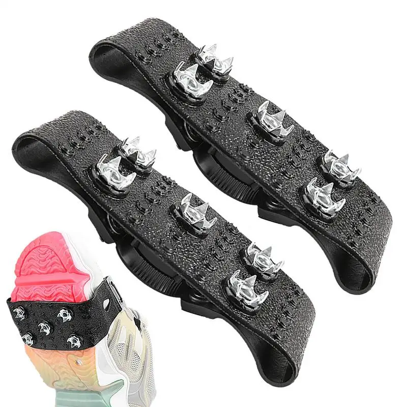 

5 Teeth Ice Gripper For Shoes Women Men Crampons Ice Gripper Spike Grips Non Slip Cleats For Climbing Hiking Snow Traction Studs