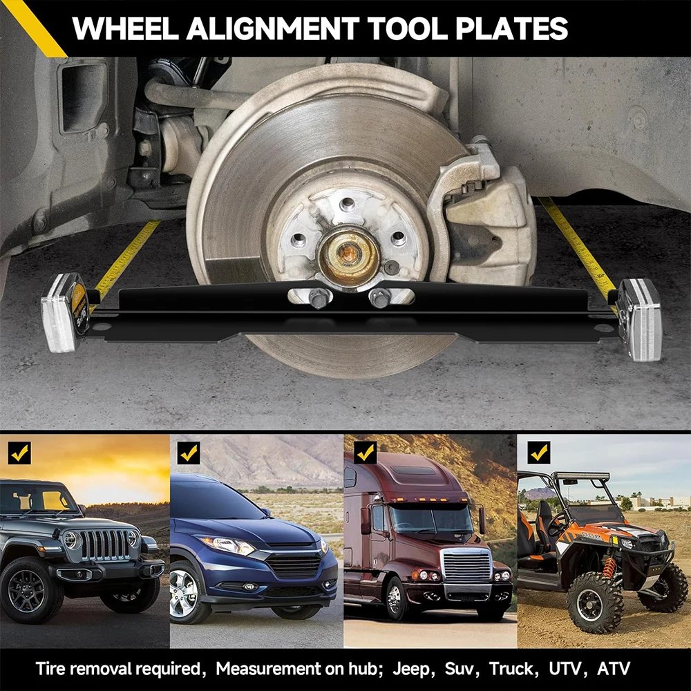 

Steel Wheel Alignment Tool Plates Heavy Duty Hanging Hole Design Toe Alignment Tool Plates Various Vehicles Sturdy Accessory