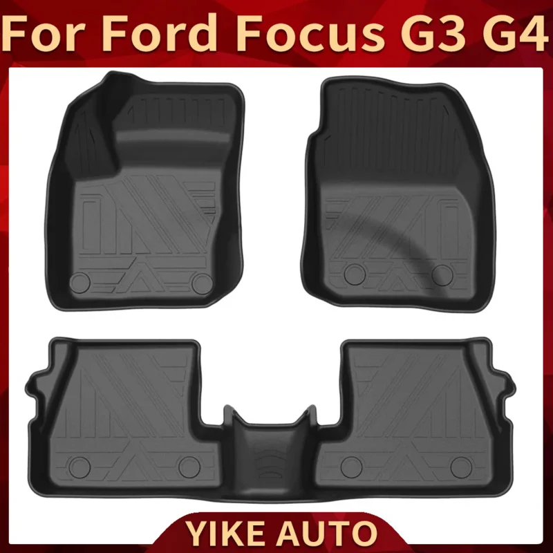 

Коврики для автомобиля Ford Focus G3 G4 2011-2022 седан, Нескользящие Коврики для багажника из ТПЭ в любую погоду, коврик для багажника, аксессуары для интерьера