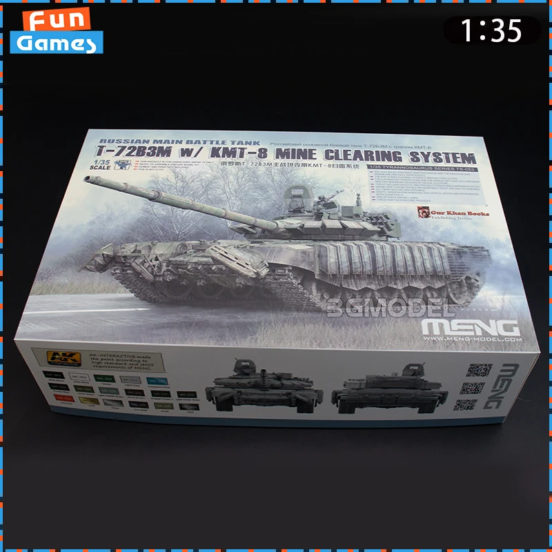 

1/35 MENG T-72B3M Battle Tank With KMT-8 System TS-053S Assemble Tank Model Uncolored Collectible Custom Plastic Toy Gifts