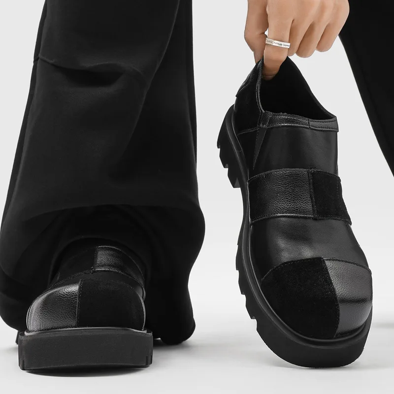 

High Quality Men's Platform Business Dress Shoes Thick Sole Mens Sneakers Comfort Casual Loafers Shoes for Men Zapatos De Hombre