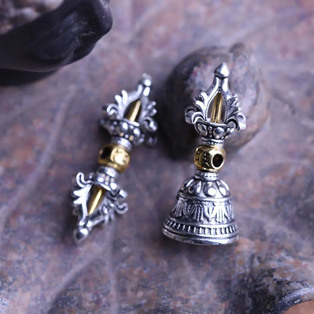 

4Pcs Vajry Pestle Pendant Buddhism Religious Necklace Decor Resistant Rust Proof Exquisite Carving Buddhist