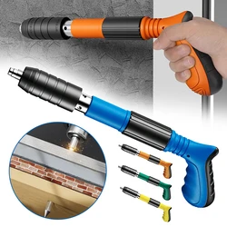 Manual Steel Nail Gun for Concrete Walls,Mini Handheld Powerful Nailer Tool for Ceiling Installation Woodworking,Nailing Tools