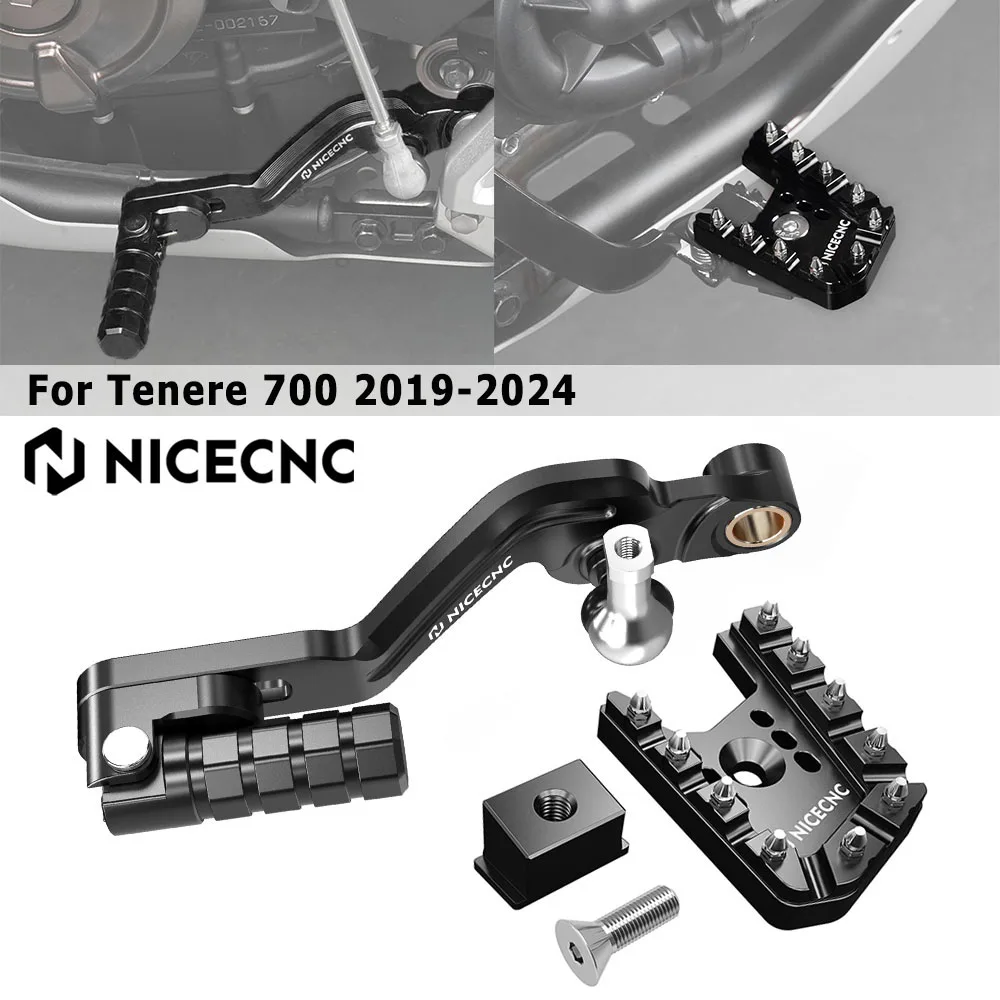 Nicecnc para yamaha tenere 700 2019-2024 alavanca de mudança de engrenagem shifter alavanca de freio pedal extensor xtz 700 t700 tenere 700 acessórios
