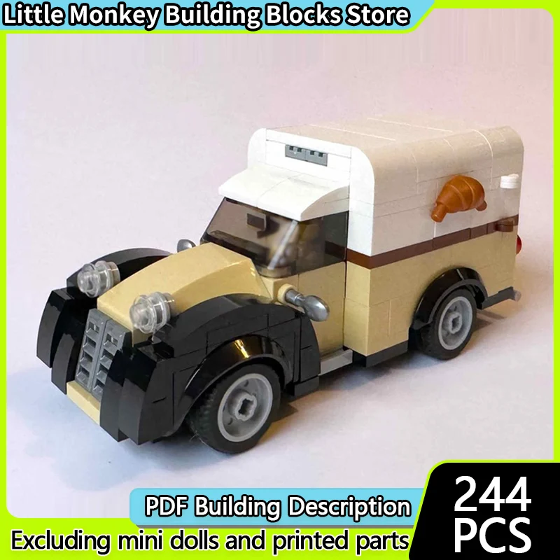 

Speed Racing Car Model MOC Building Bricks Vintage Bakery Van Modular Technology Children Holiday Gifts Assemble Toys Suit
