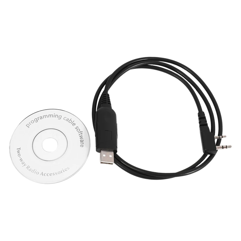 USB Programming Cable For Baofeng UV-5R 888S For Kenwood Radio Walkie Talkie Accessories With CD Drive