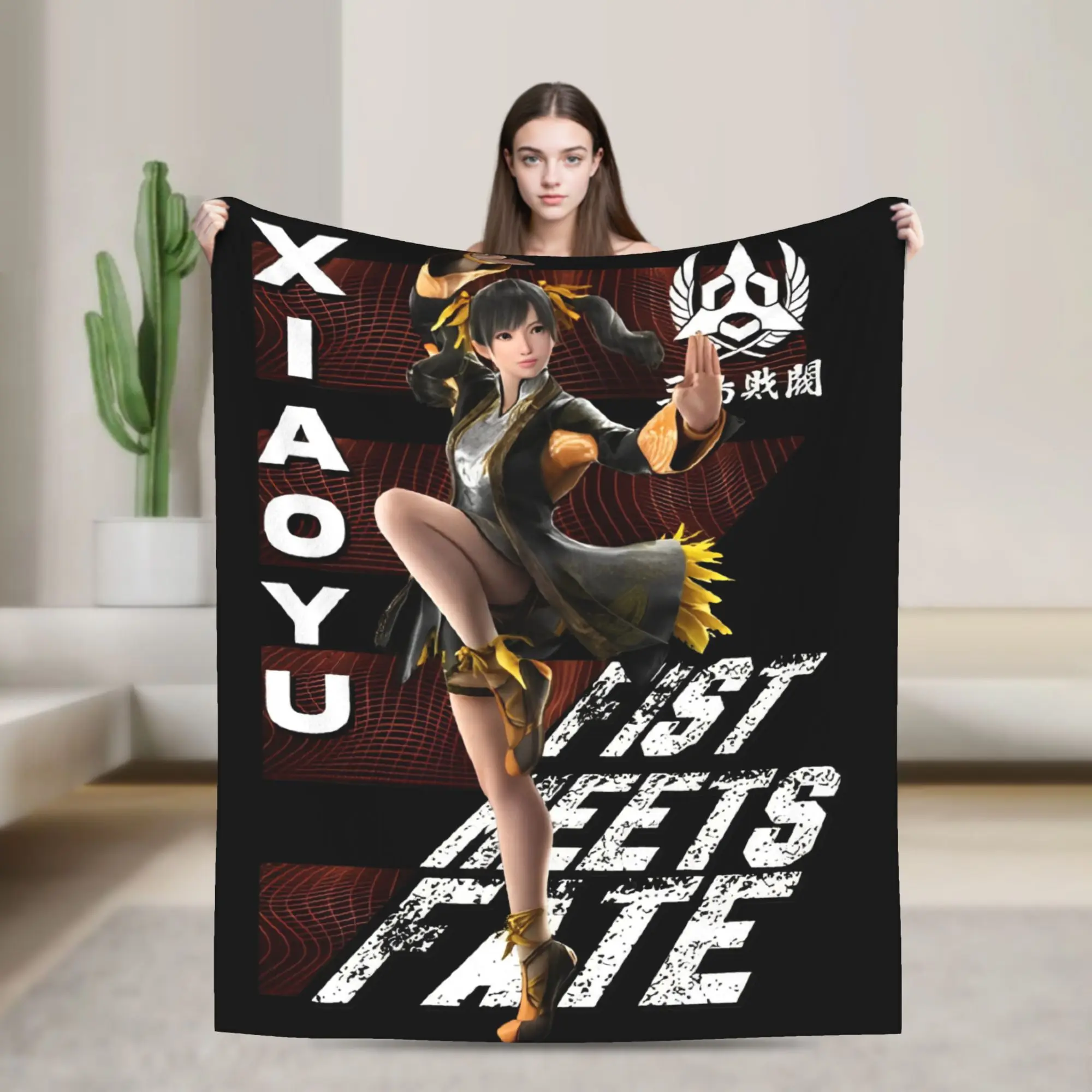 Xiaoyu Tekken 8 Mantas de punto para juegos, mantas cálidas de lana para dormitorio, sofá, colcha de dormitorio