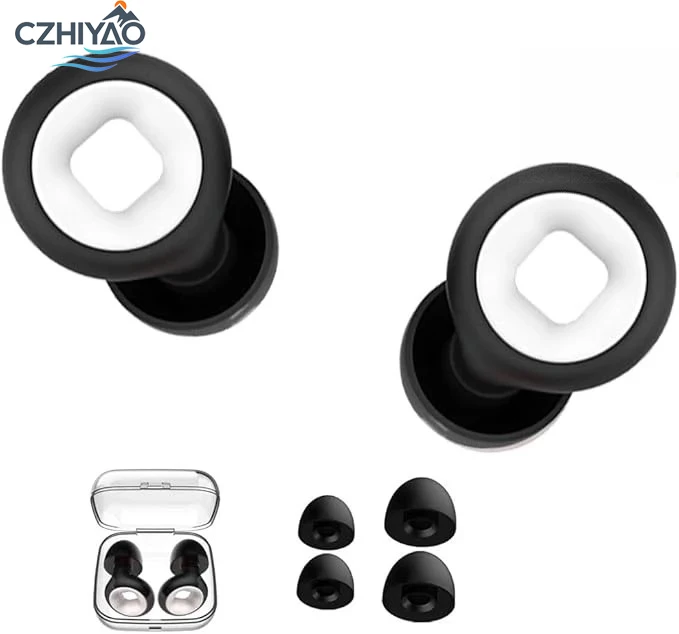 

CZHIYAO Noise Cancelling Earplugs For All ear Shapes and Sleep Sensitive,Reusabl Silicone Silent Earplugs Compact and Portable