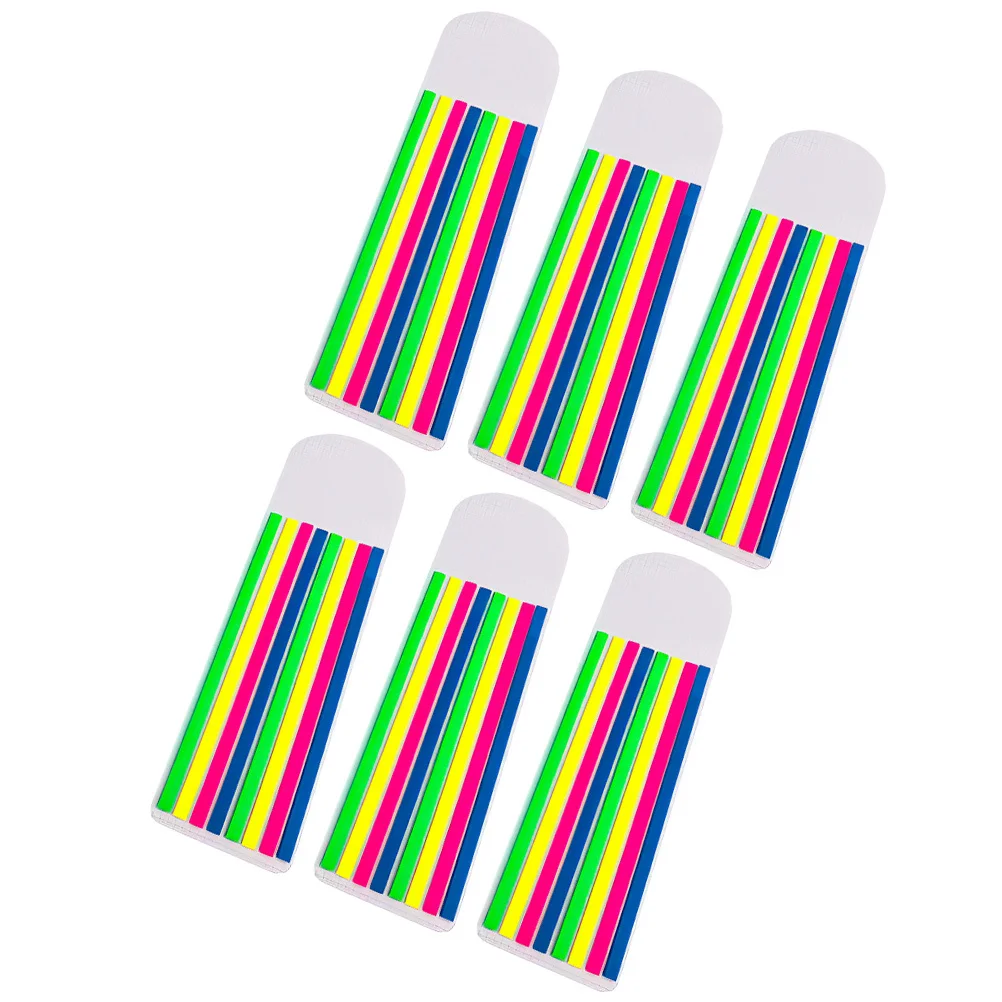 6 مجموعات من شرائط التسليط الضوئية الشفافة، شريط تمييز لاصق، علامات تبويب صفحة لاصقة، لوازم توضيحية للكتاب قابلة للإزالة، استخدام المكتب والمدرسة