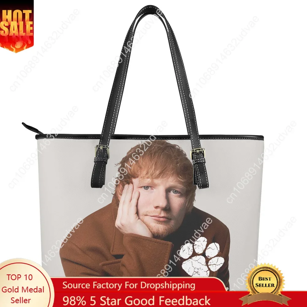 

Ed Sheeran Handbag Womens Mens Personalized Tote Bag Fashion Shoulder Bag Business Commuter Leather Purse Grocery Bag Gift