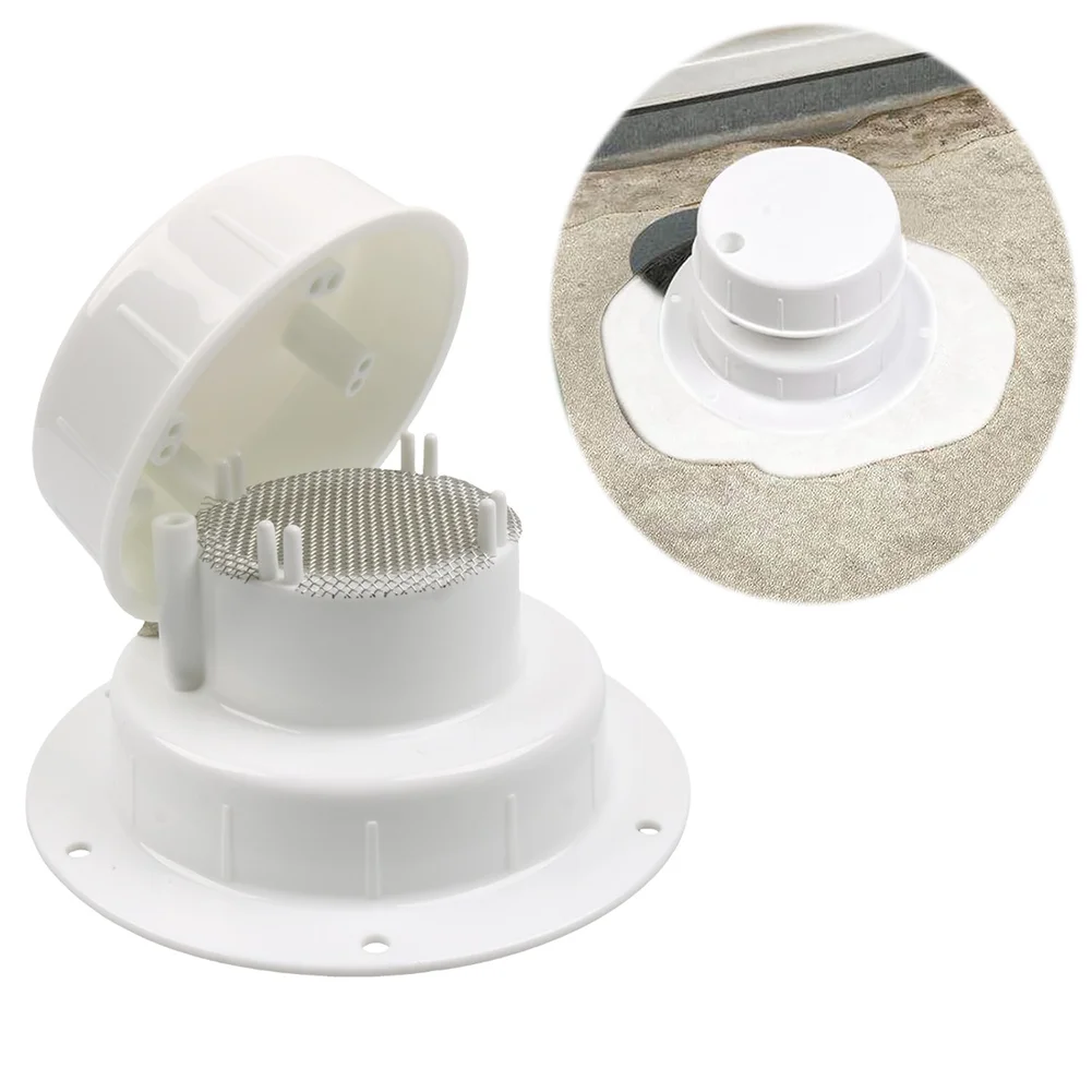 

RV Vent Cap Kit for Roof Sewer Vent Systems with Filter Screen to Enable Consistent Air Exchange in Confined RV Environments