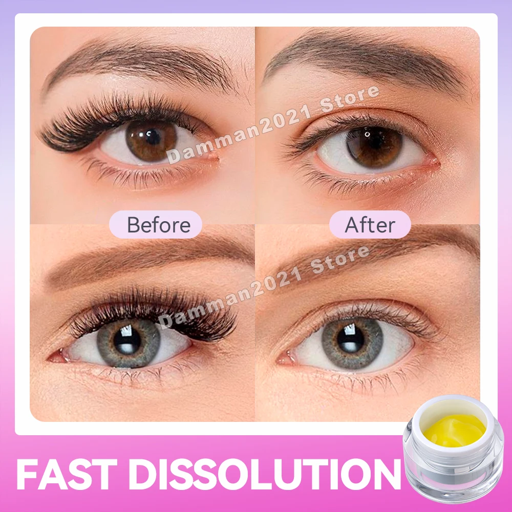 Damman 5/10Pcs 5g Eyelash Remover Cream Professional Eyelash Extension Glue Remover No Irritation Lash Glue Remover Makeup Tools