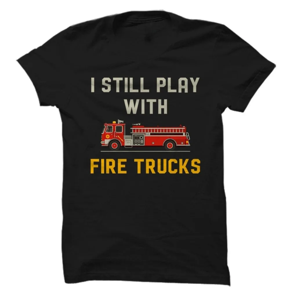 2024 New Fun Firefighter Gift Clothing Firefighter Chief Cotton T-shirt Emergency Worker Short-sleeved Shirt tops