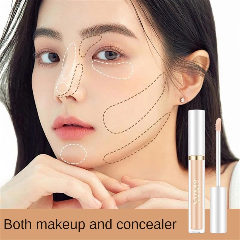 Enkele/Dubbele Concealer Blijvende Vochtinbrengende Concealer Vloeibare Matte Schaduw Highlight Stick Natuurlijke Cover Vlekken Acne Markeringen