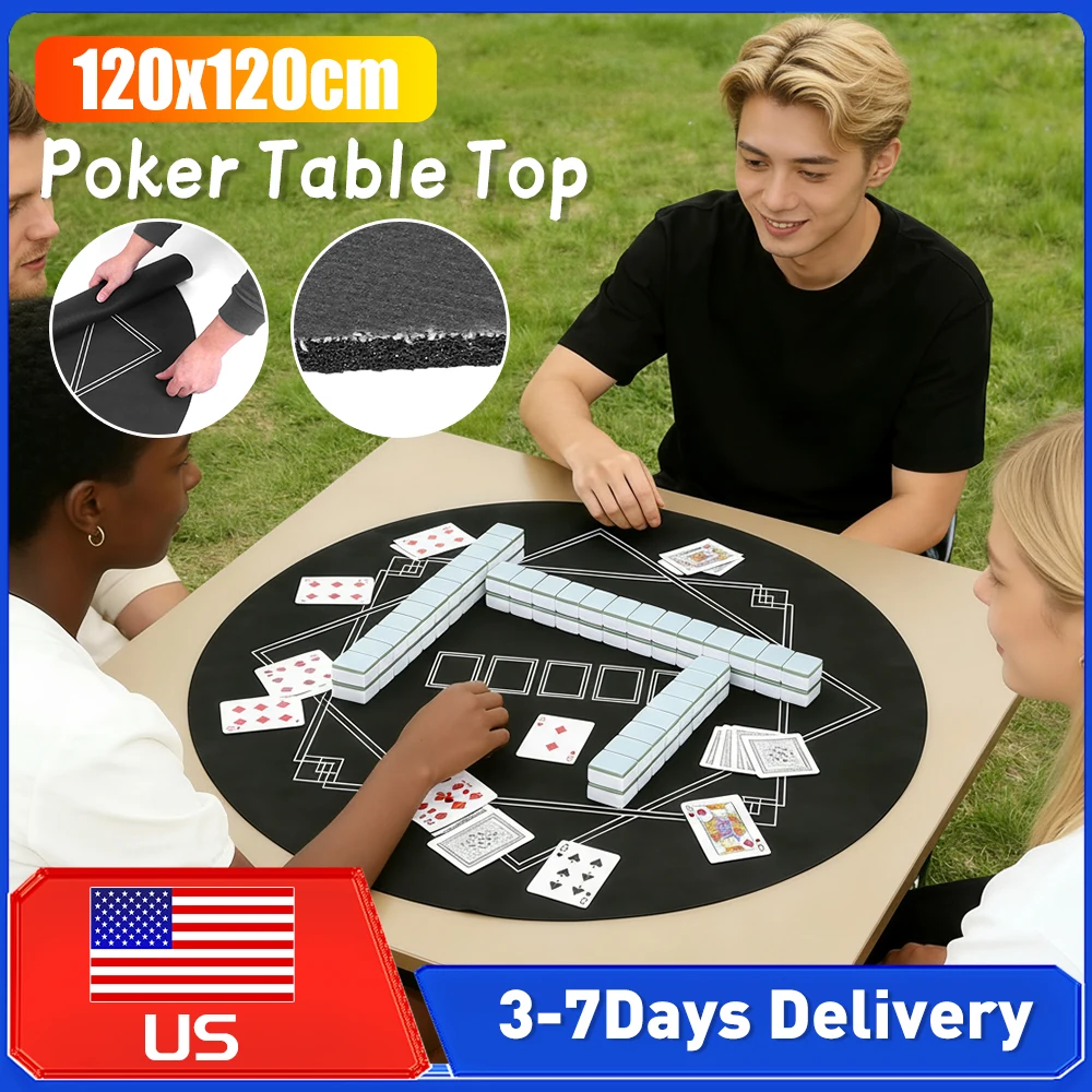 

Новый профессиональный коврик для покерного стола 120x120 см с прошитыми краями, резиновое покрытие, дизайн казино, для настольных игр, аксессуары для маджонга