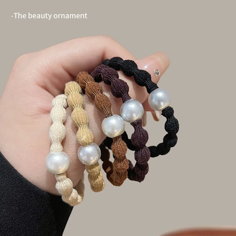 

Women's High Elasticity Durable Simple HairTies Solid Color Elastic Hair Bands Fashion Autumn Winter Hair Ropes Ponytail Holders
