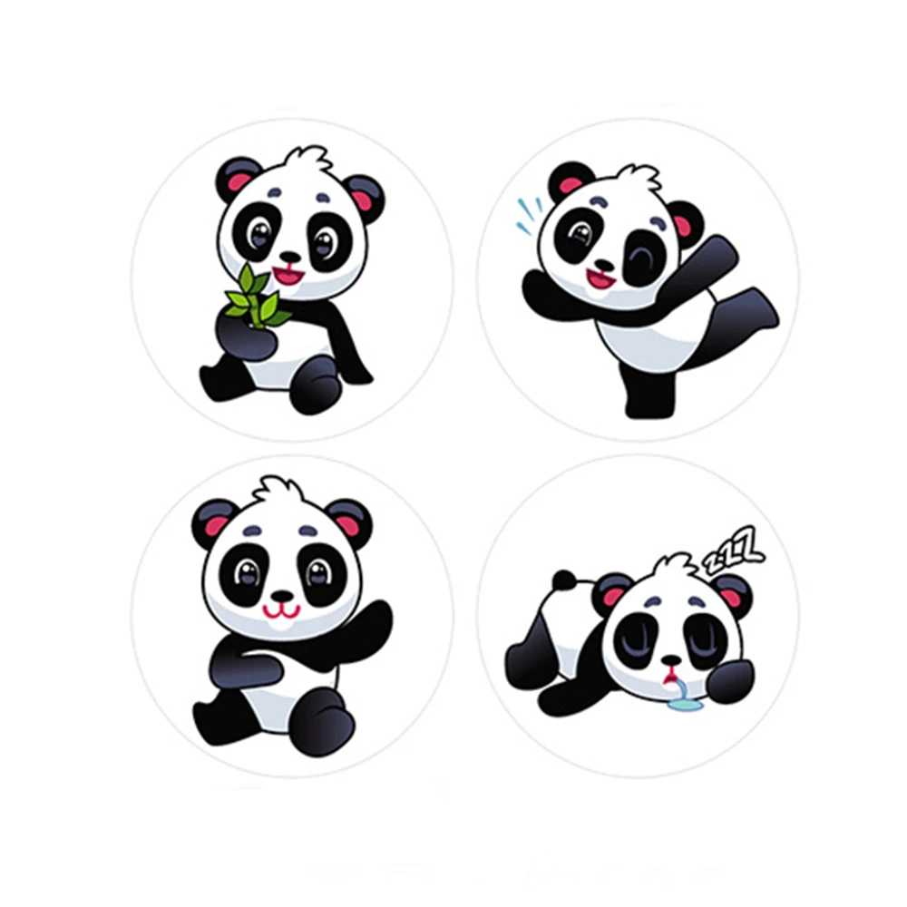 100-500pcs Cute Panda Animals Stickers for Kids School Encouragement Students Games Toy Reward Labels Stationery Stickers