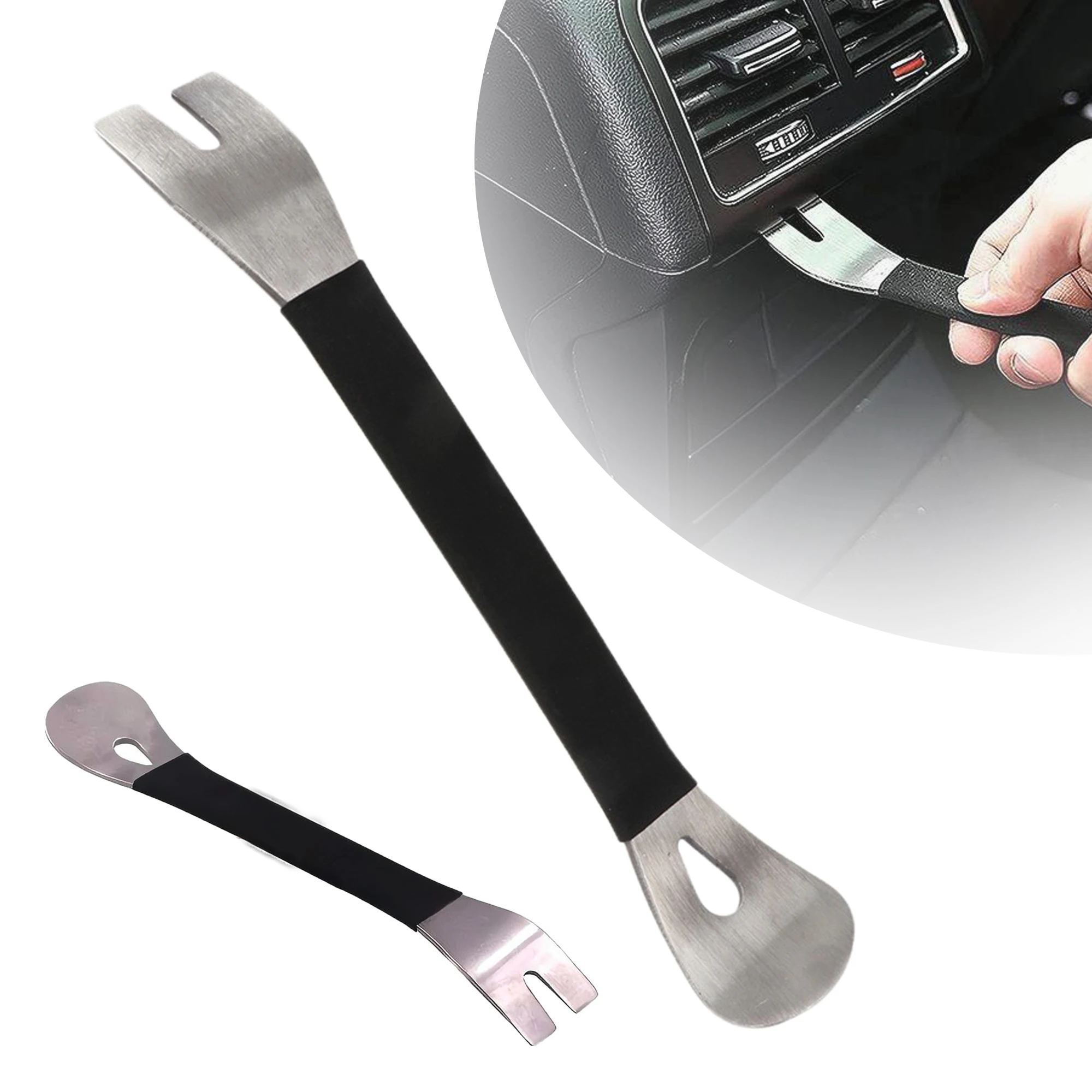 1Pc Stainless Steel Pry Plate Buckle Driver Car Interior Clip Panel Trim for Car Modification Removal of Audio Navigation Center