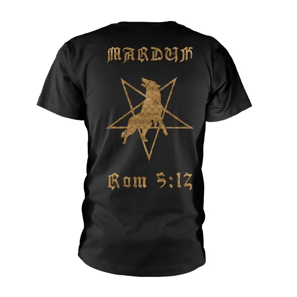 T-shirt homme Marduk Rom 5:12 (doré), X-Large Noir