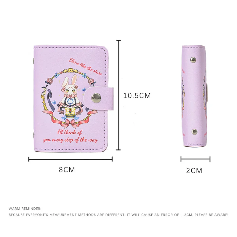 لطيف أرنب المفاجئة حامل بطاقات التعريف الشخصية واضح 20 فتحات بطاقة حقيبة محفظة من جلد PU الفتيات الطلاب هدية غطاء صور صغير Photocard