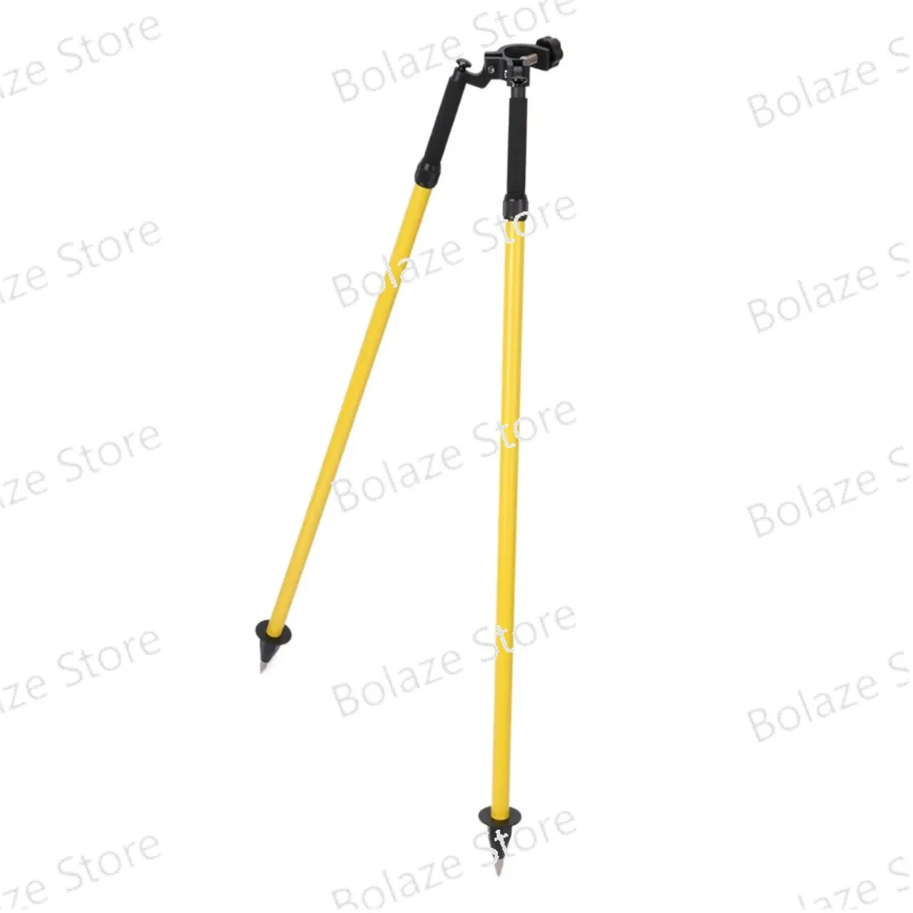 Aluminum prism rod bipod on yellow measuring tripod DZ22A