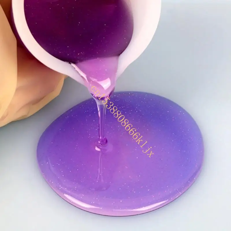 การวัดซิลิโคนสีอเนกประสงค์สีถ้วยเทใส่ถ้วยสำหรับแม่พิมพ์อีพ็อกซี่ DIY Art 066C