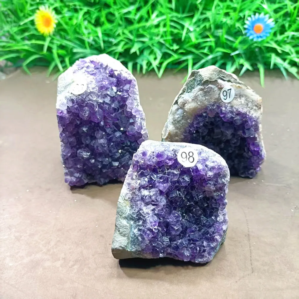Madagascar Amethyst Cave Ornament, Natural Quartz Crystal, Home Decor